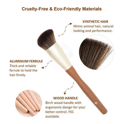 Synthetic Hair Cosmetic Brush Set